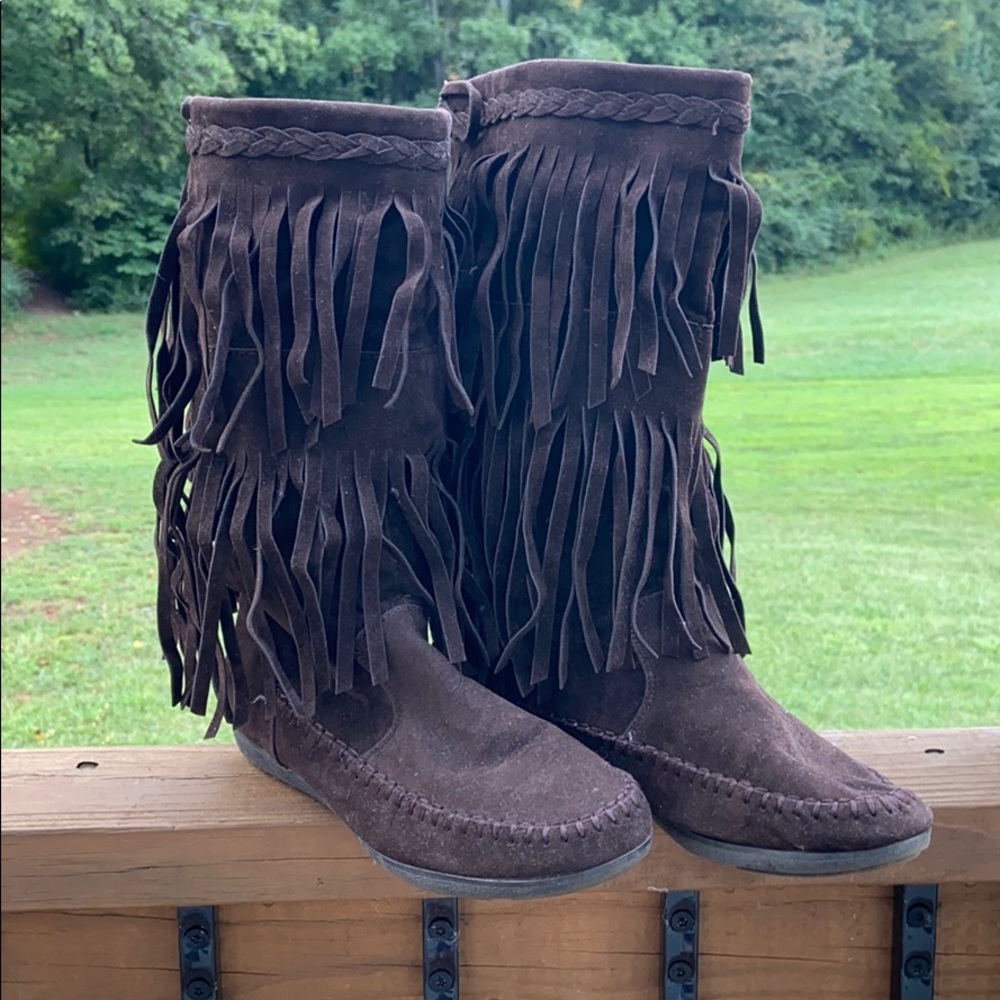 Rampage Brown Ladies Moccasin Boots